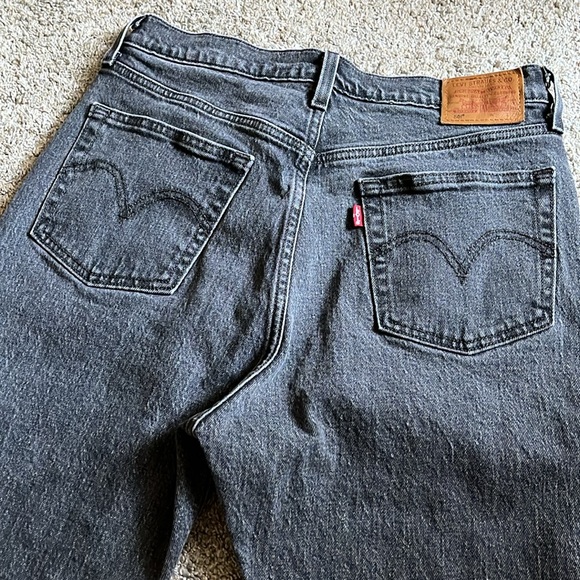 Levi's 501 Embellished Studded Charcoal Gray Black Jeans 29x26 - Picture 5 of 7